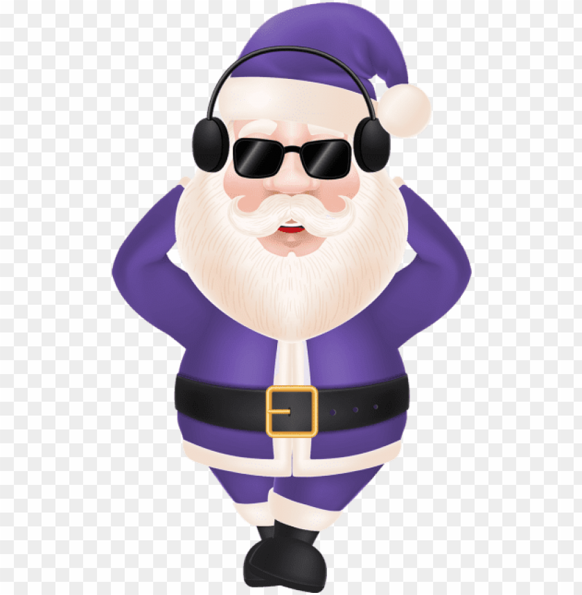 Cool Purple Santa Claus Christmas, Character, Santa - Christmas Day PNG Image With Transparent Background
