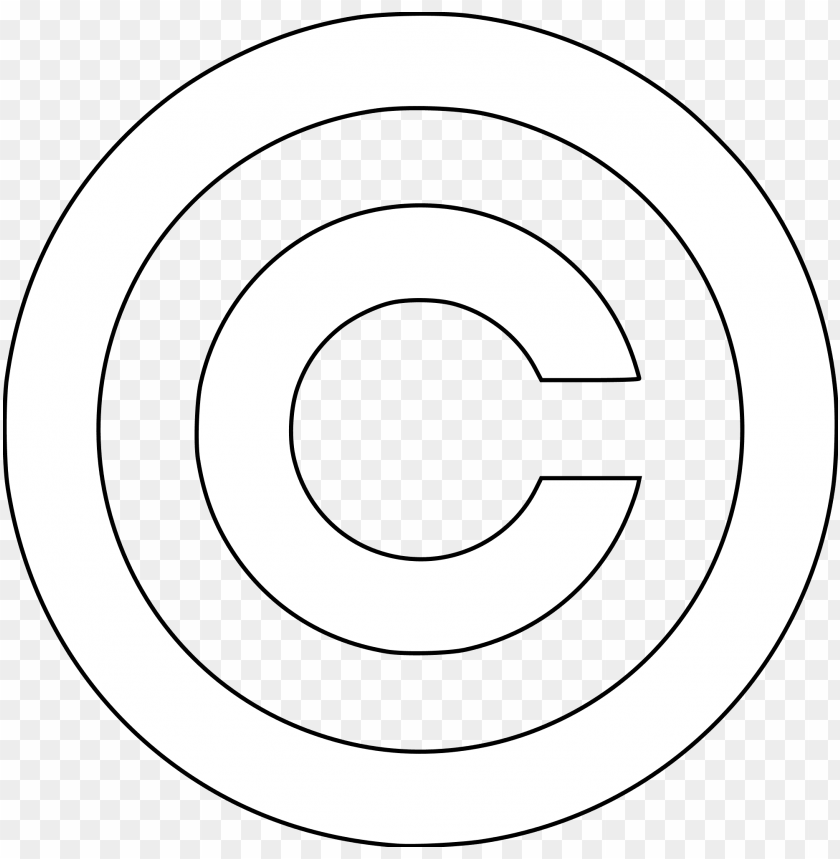 copyright symbol png white - copyright logo in white- free download