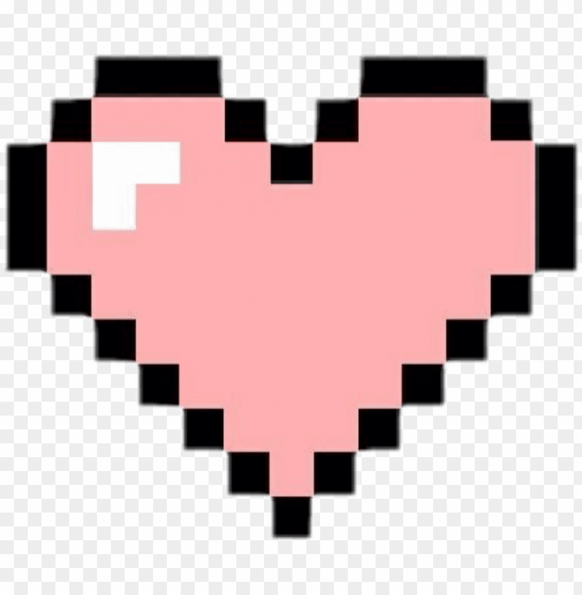 Corazon Pink Cute Cool Grunge Pink Pink 8 Bit Heart PNG Image With Transparent Background