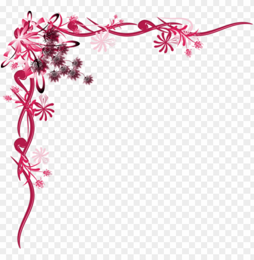 corner border png corner png of flower PNG transparent with Clear Background ID 184113