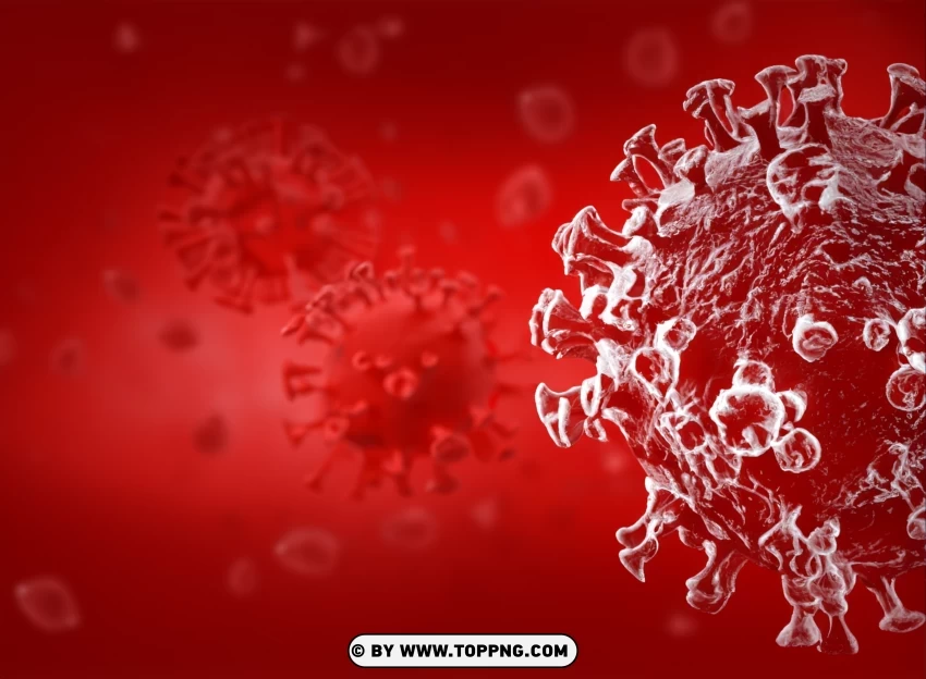 Coronavirus Background Illustrations of Red Blurred Bacteria, EG-5 ,COVID-19, Marburg Virus, Virus, Deadly, Pathogen