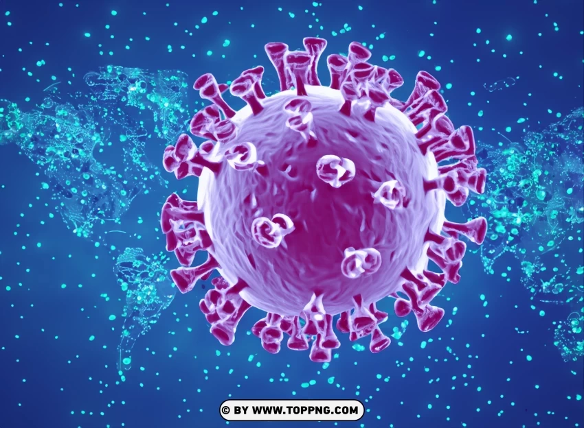 coronavirus covid 19 macro simulation With World Globe Map Background, EG-5 ,COVID-19, Marburg Virus, Virus, Deadly, Pathogen