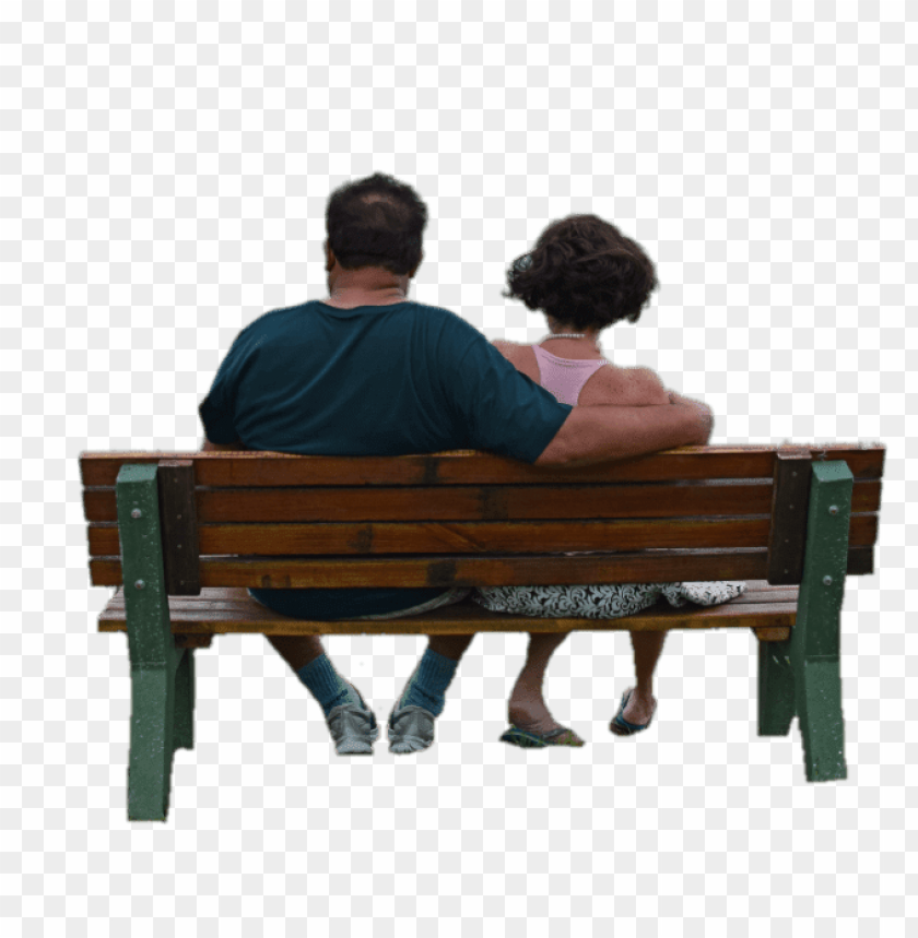 people, couples, couple on a bench hind view, 