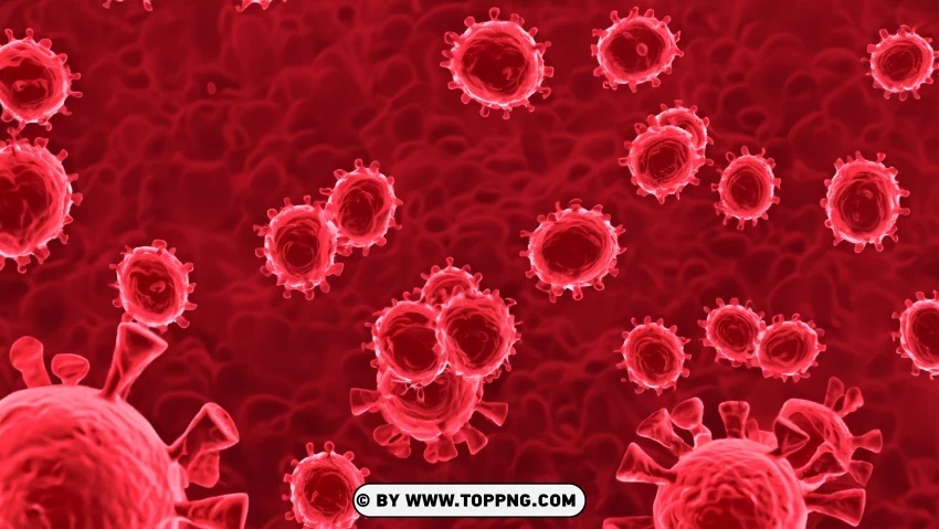 Covid 19 EG.5 Red Background through Clipart, EG-5 ,COVID-19, Marburg Virus, Virus, Deadly, Pathogen