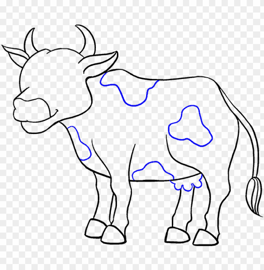 cows drawing simple - dibujos de vacas fáciles PNG image with  transparent background | TOPpng