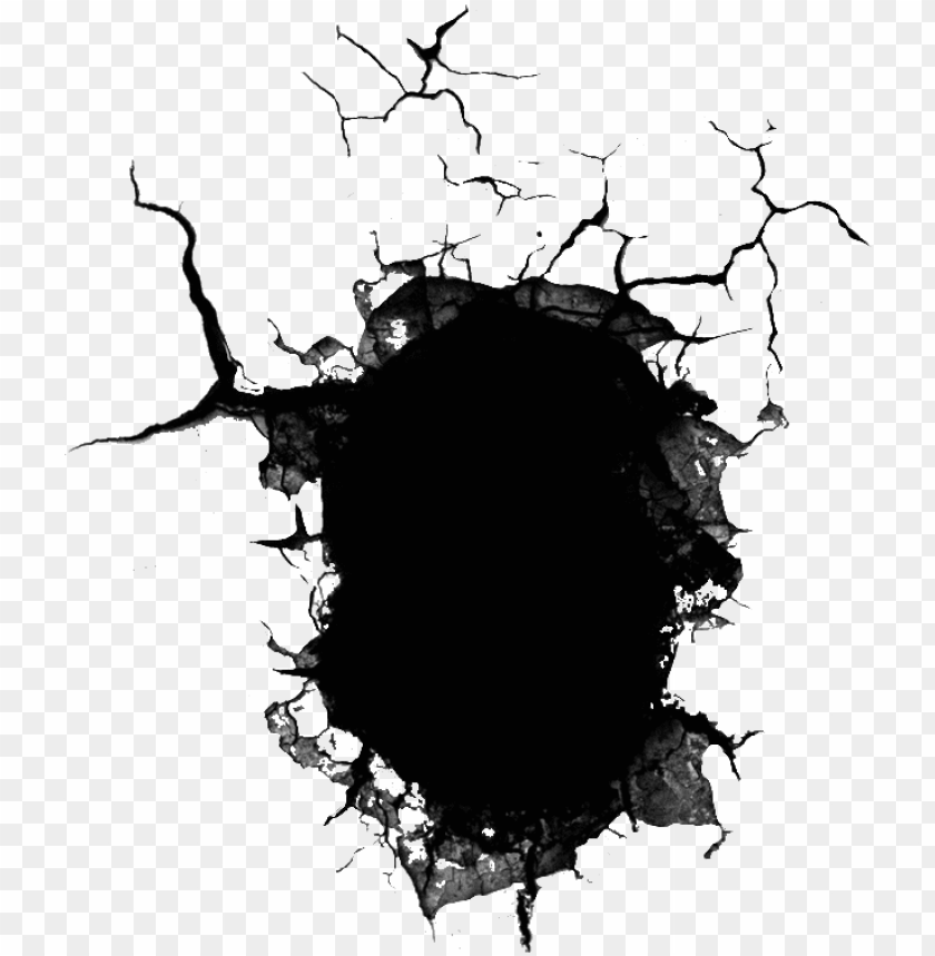 cracked hole in wall PNG transparent with Clear Background ID 79152