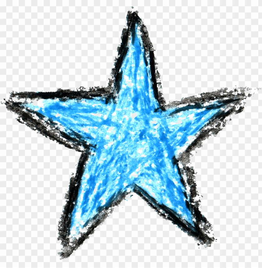 crayon star drawing PNG with Clear Background - ID 4519