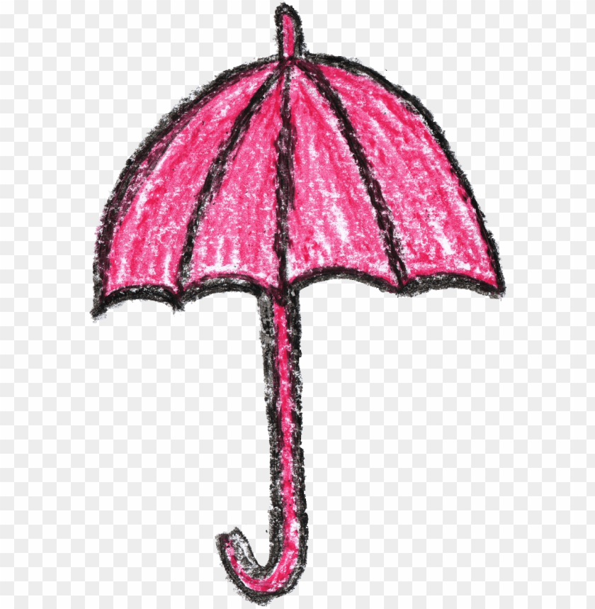 crayon umbrella drawing PNG with Clear Background - ID 4516