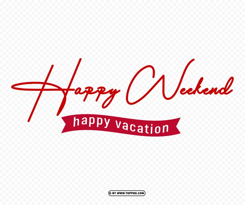 Creative with Happy Weekend Text in Transparent PNG, weekend, happy, text, typography, celebration, holiday
