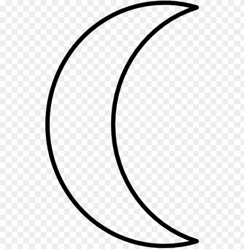 crescent moon clip art at clker - sketch of half moo PNG image with  transparent background | TOPpng
