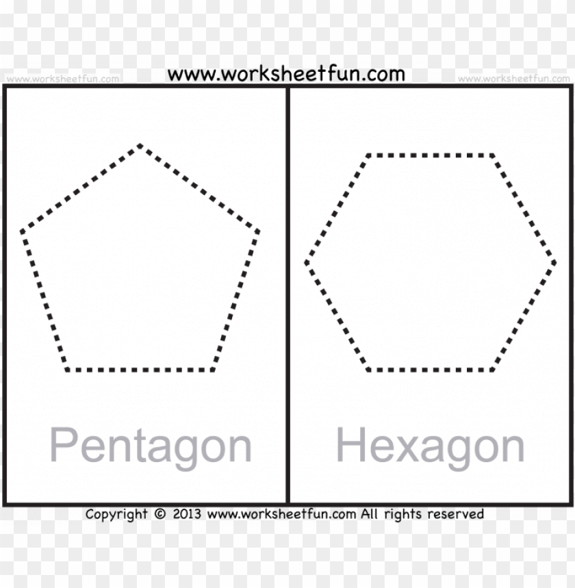 crescent shape tracing worksheets pentagon and hexagon shape PNG transparent with Clear Background ID 240966