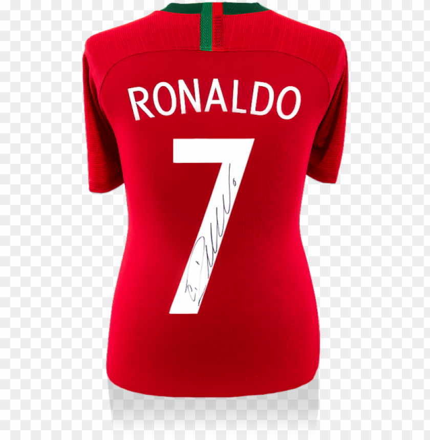 cristiano ronaldo back signed portugal 2018 home shirt PNG transparent with Clear Background ID 429885