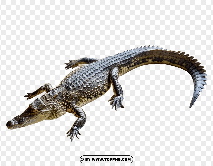 Crocodile In Relaxed Walking Pose PNG Transparent Background