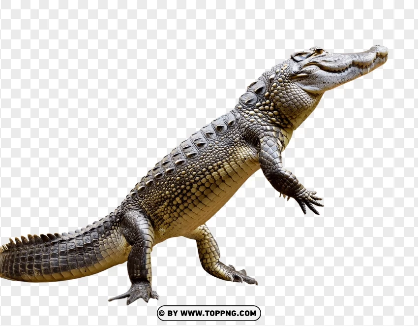 Crocodile In Resting Natural Pose PNG Transparent Background