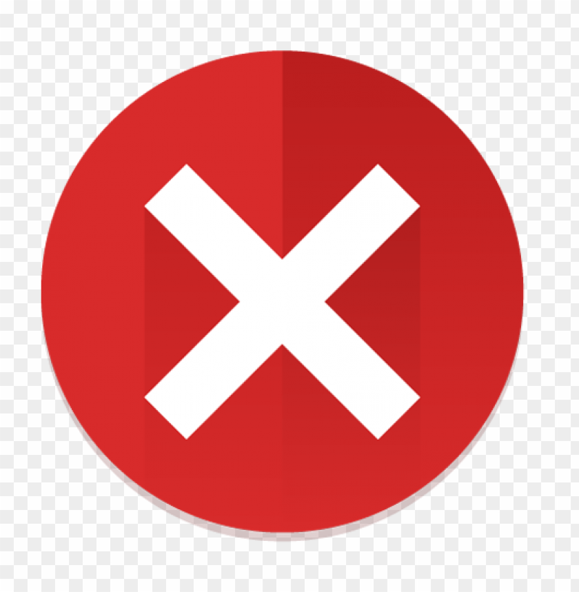 cross false x red round icon PNG image with transparent background@toppng.com