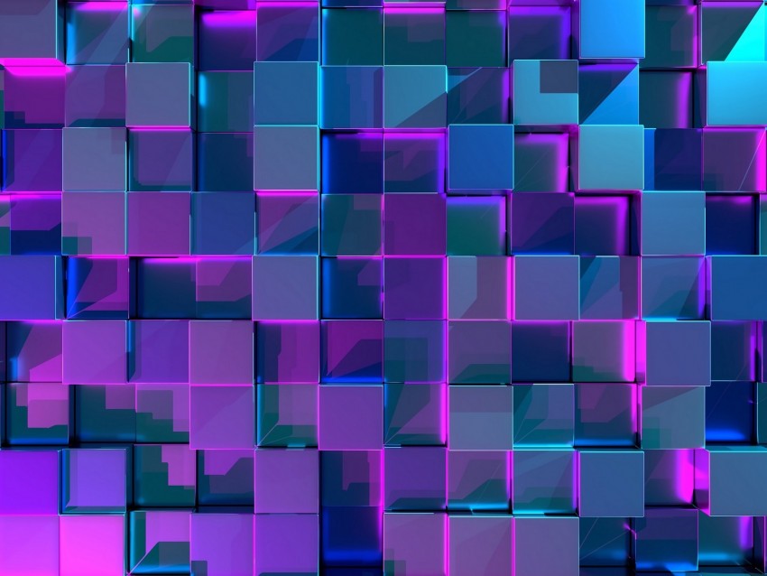 cubes, structure, 3d, surface, reflection, glow