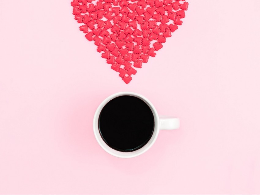 cup, heart, love, coffee, candy