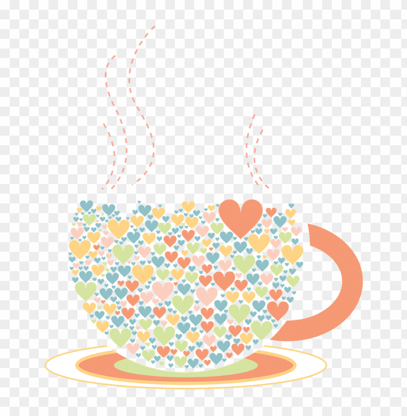 kitchenware, cups, cup hearts drawing, 