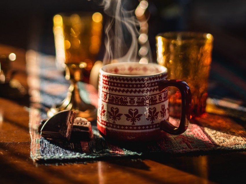 cup, steam, drink, comfort, warmth