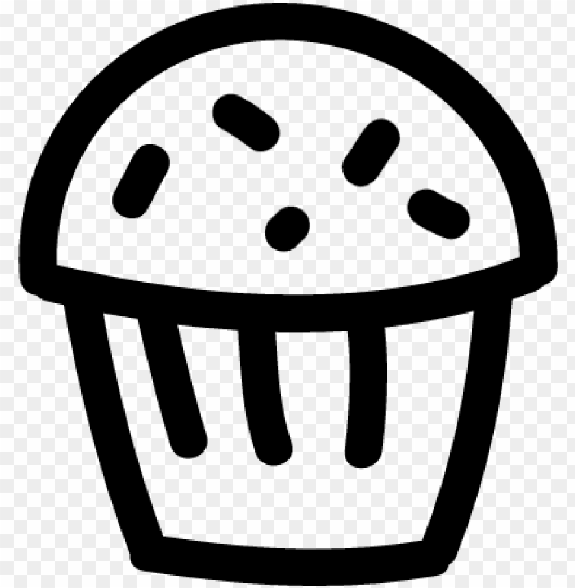 cupcake hand drawn dessert vector - icono postre, dessert
