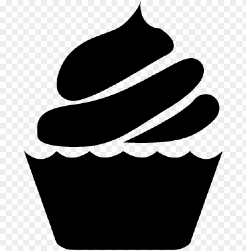 cupcakes vector black and white PNG image with transparent background@toppng.com