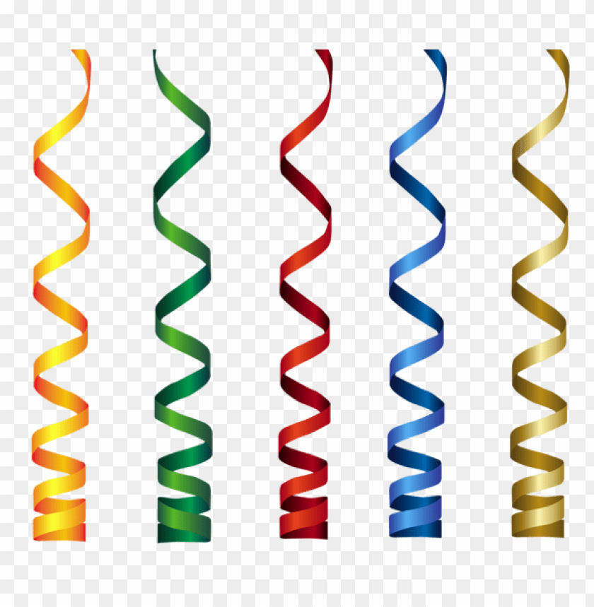 curly ribbons transparent