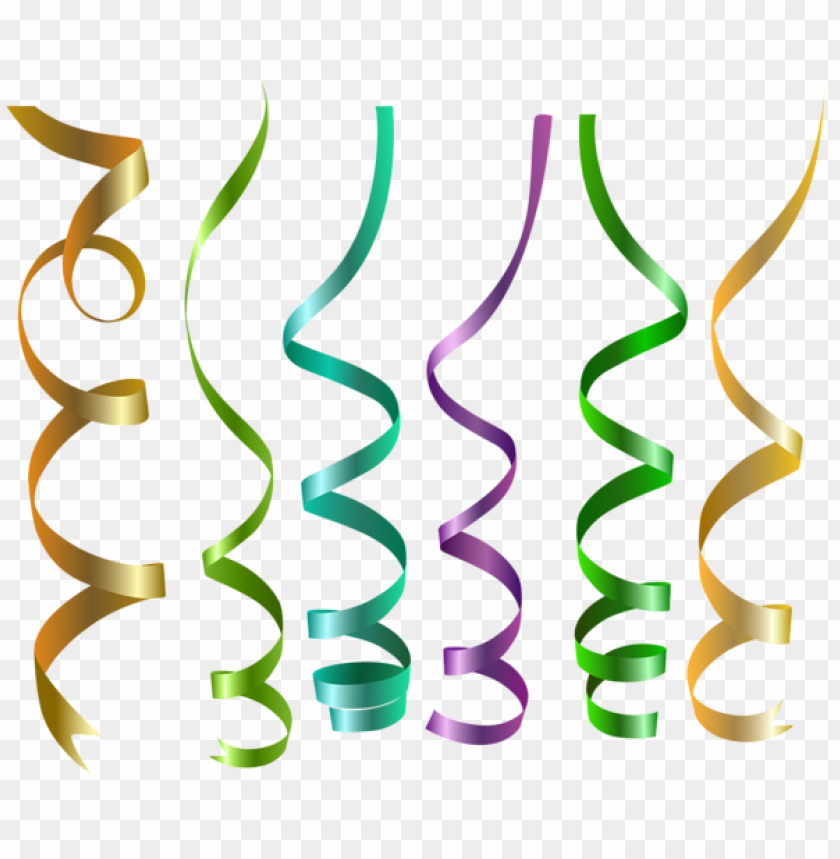 curly ribbons transparent