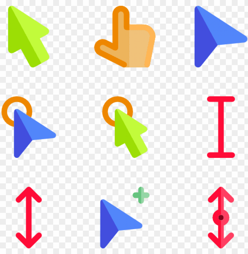 cursors mouse click icon color PNG transparent with Clear Background ID 199493