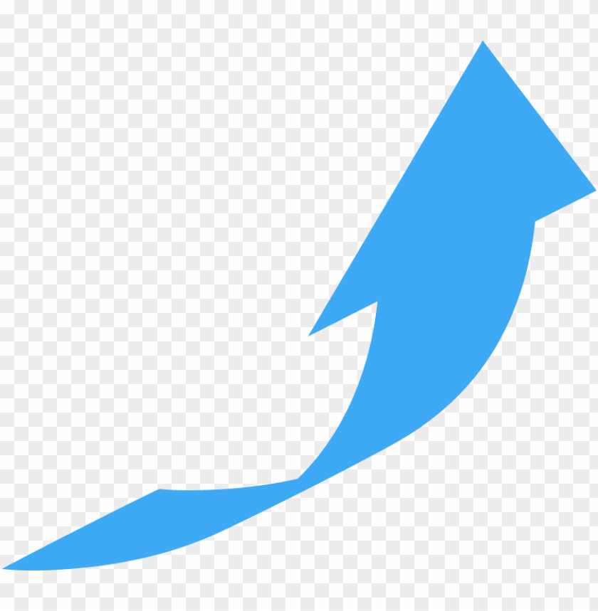 blue curved arrow up