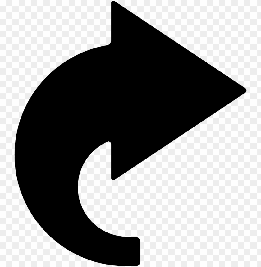 Curved Right Black Arrow Curved Black Directional Arrows PNG Image With Transparent Background