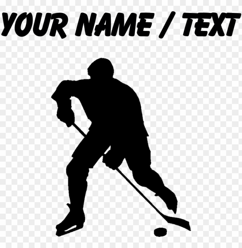 custom hockey player silhouette sports bottle - custom hockey player silhouette mousepad PNG image with transparent background@toppng.com