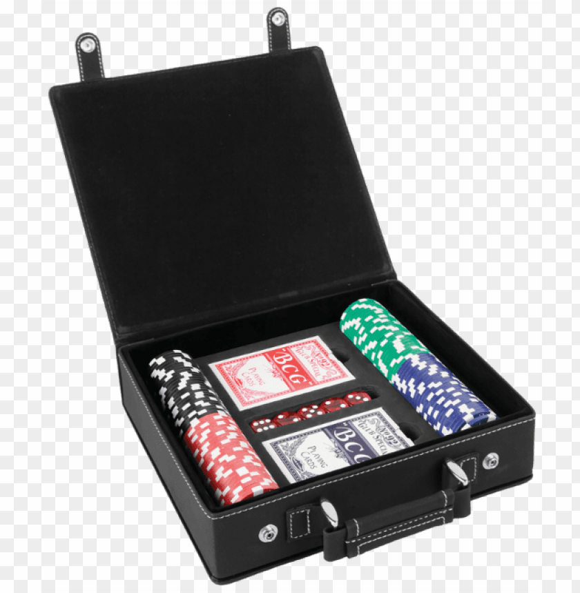 customizable leatherette poker set with cards, dice, - personalized black & gold 100 chip poker set PNG image with transparent background@toppng.com