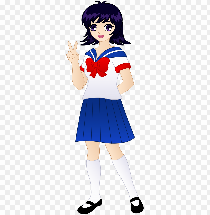 cute anime school girl anime school girl clipart PNG transparent with Clear Background ID 274151