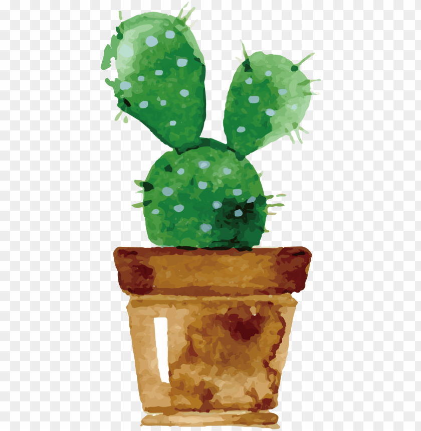 cute cactus drawing watercolor PNG transparent with Clear Background ID 93067