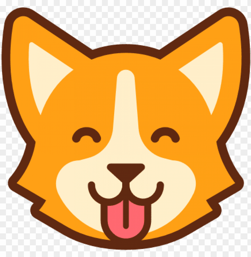 cute cartoon dog face PNG image with transparent background | TOPpng