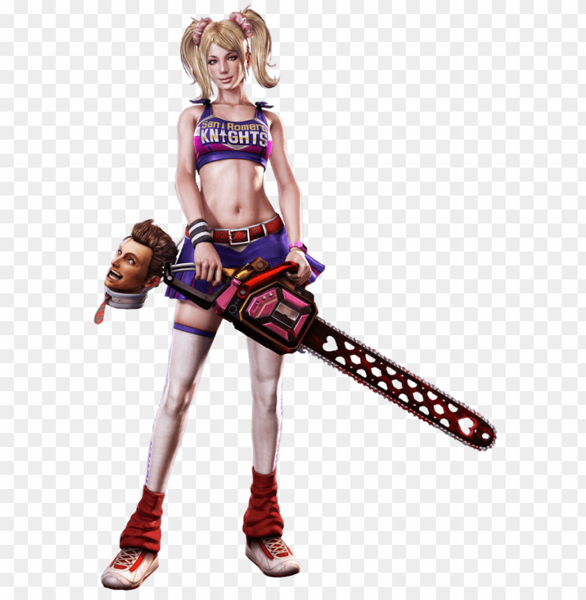 video game, character, lollipop, anime character, fortnite character, chainsaw