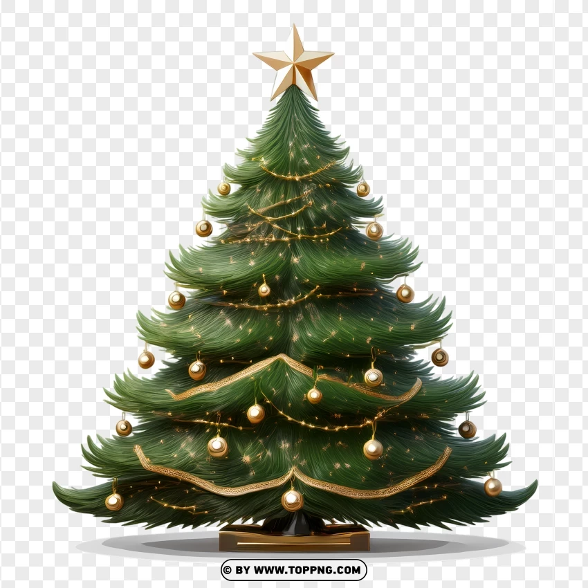 Cute Christmas Tree Photo PNG Transparent Background