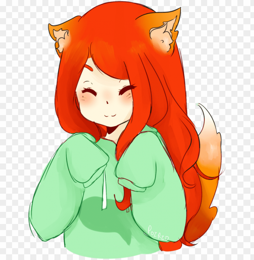 cute drawings of a fox girl PNG image with transparent background | TOPpng