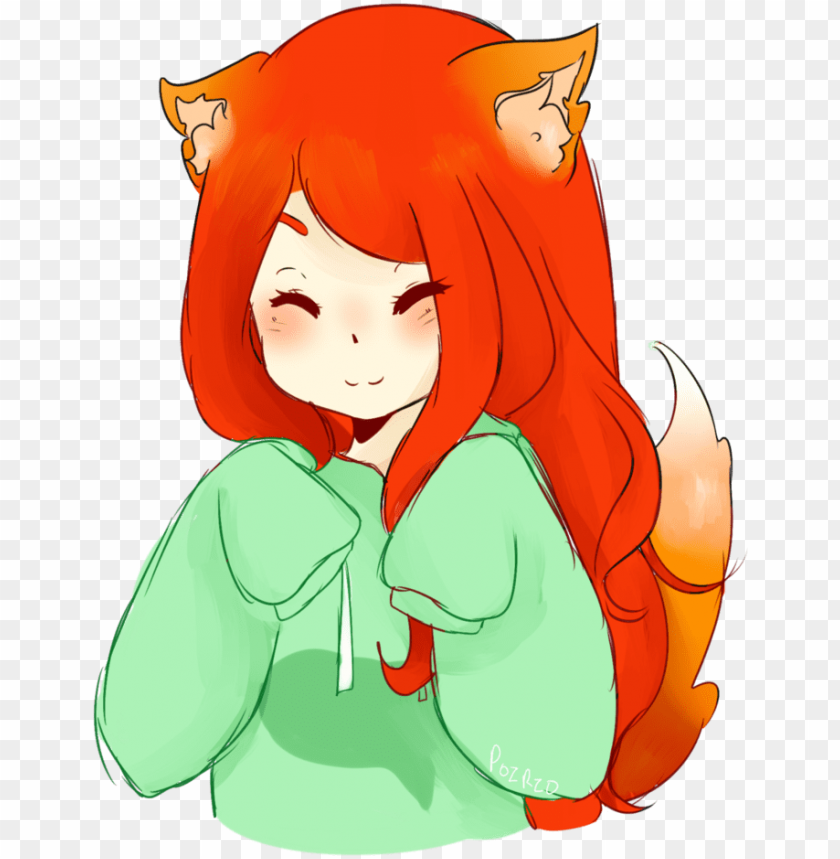 Cute Drawings Of A Fox Girl Png Image With Transparent Background