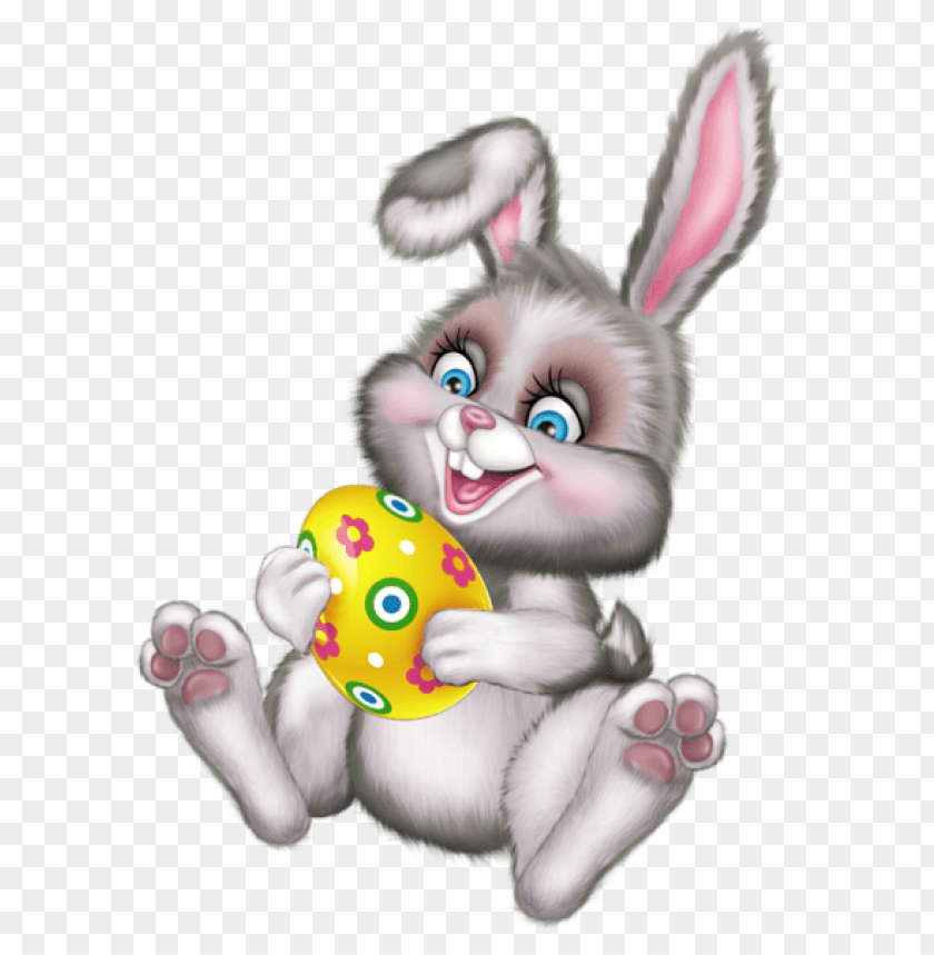 Download Cute Easter Bunny With Egg Png Images Background | TOPpng