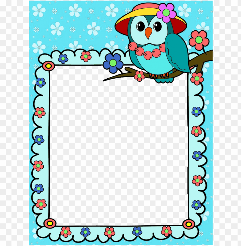 Cute Frames Page Borders Teacher Boards Equation Cute Cartoon Border Frame PNG Image With Transparent Background