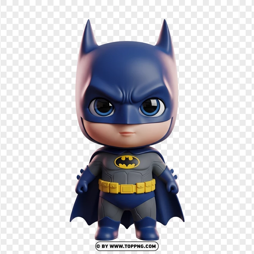 Cute Funny Baby Batman Superhero Figurine PNG Transparent Background