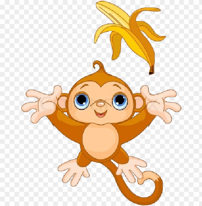 Download cute funny cartoon baby monkey clip art images - animated clipart  transparent background png - Free PNG Images | TOPpng