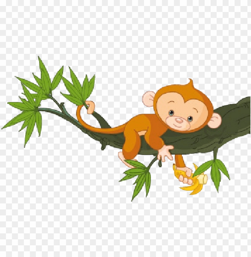 Download Cute Funny Cartoon Baby Monkey Clip Art Images Clipart Of Monkey No Background Png Image With Transparent Background Toppng