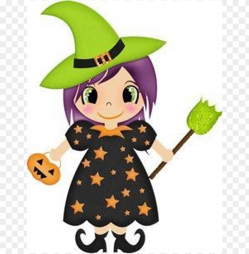 cute halloween witches clipart png photo - 35723