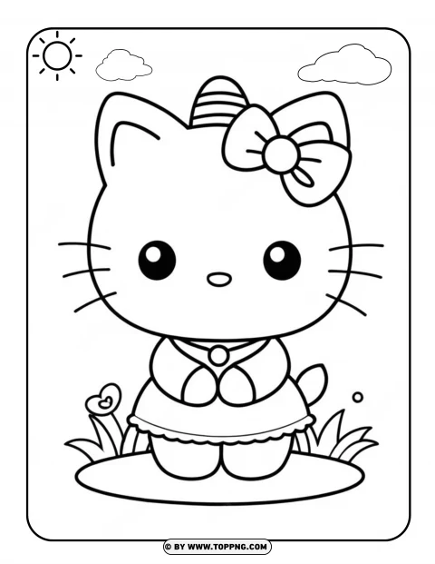 Hello Kitty coloring page, Hello Kitty character coloring page, Hello Kitty cartoon coloring,Hello Kitty Coloring Page,Cute Hello Kitty Coloring Page,Hello Kitty, cartoon Hello Kitty