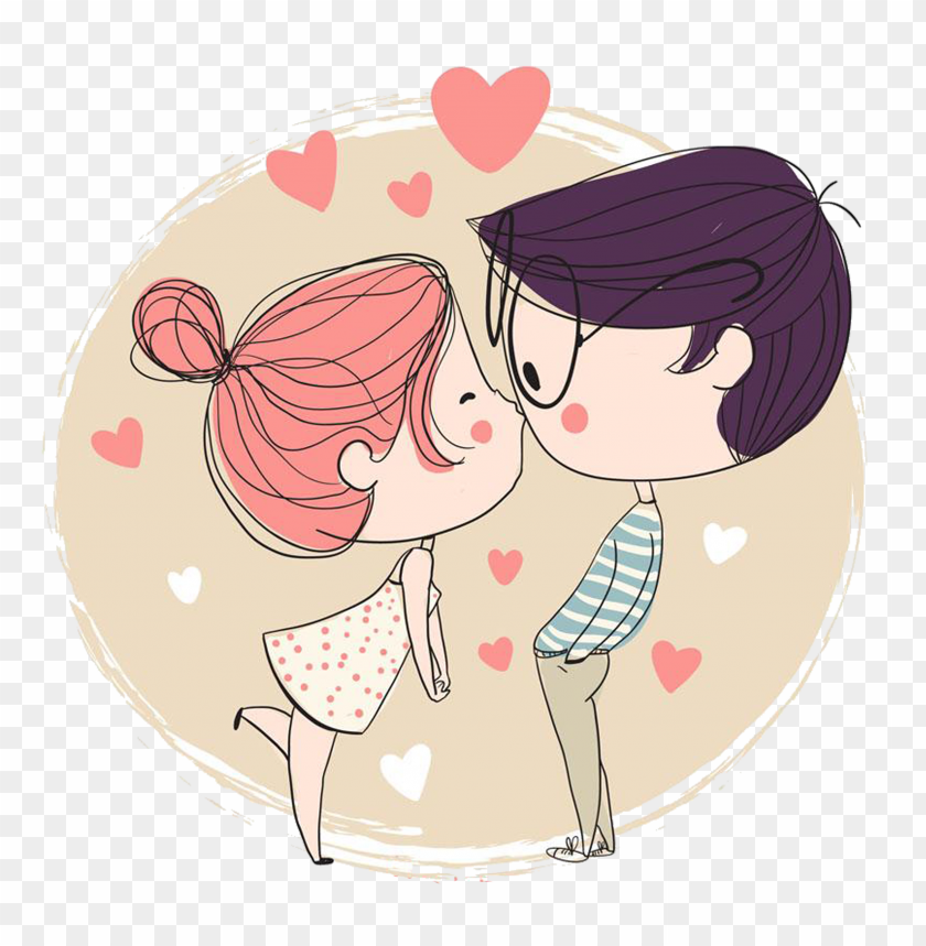 Download cute lovely cartoon clipart couple png - Free PNG Images | TOPpng