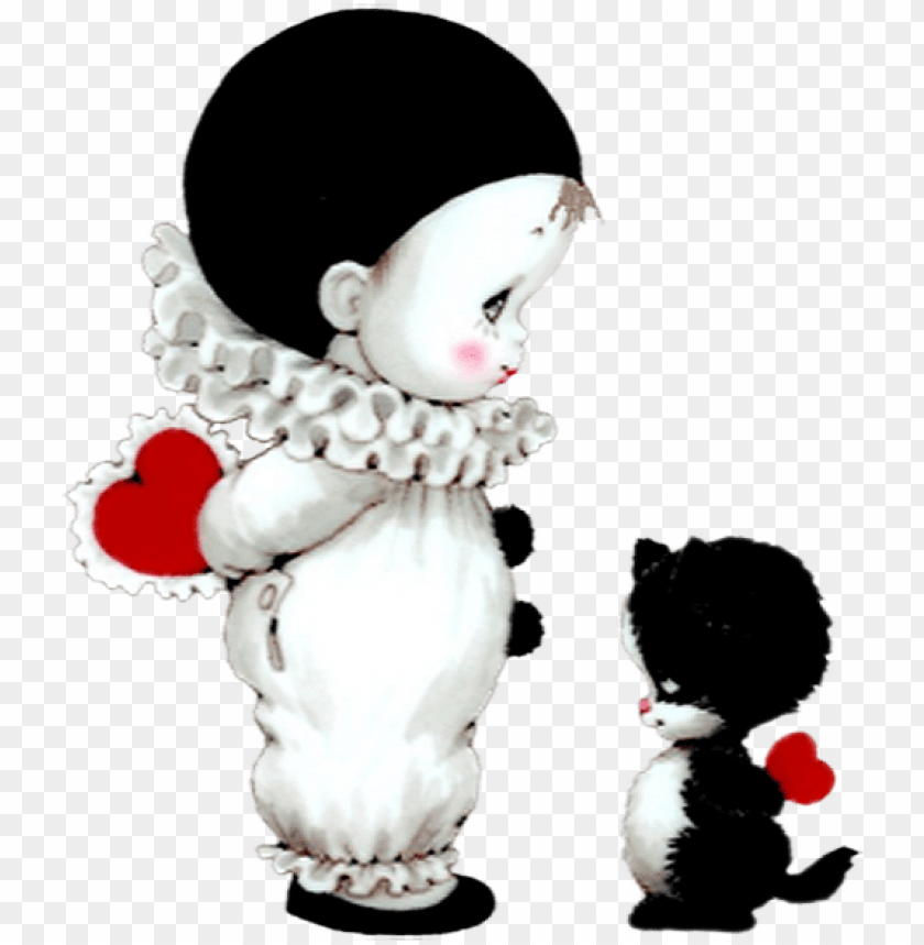 free PNG Download cute mime and cute kitten with hearts png images background PNG images transparent