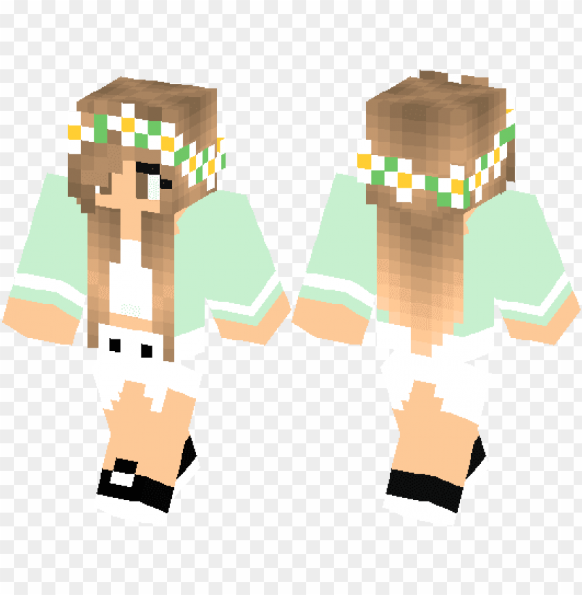Cute Minecraft Skins For Girls Pe Png Image With Transparent