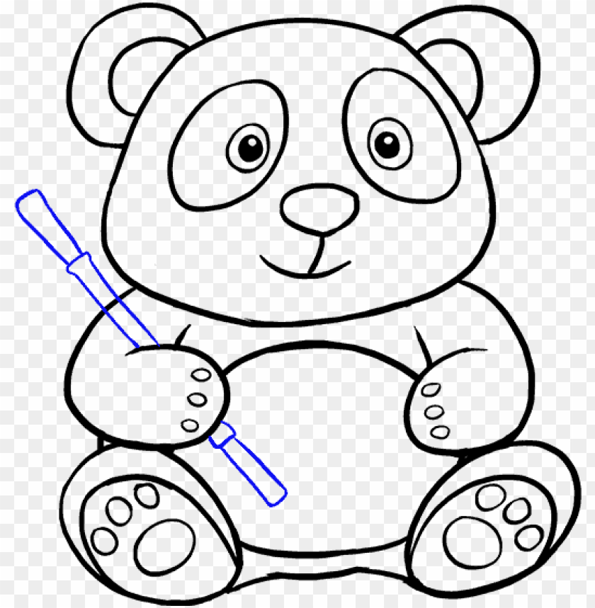 Cute Panda Drawing Tumblr Why Are You Reporting This - Gambar Sketsa Panda Lucu PNG Transparent Background